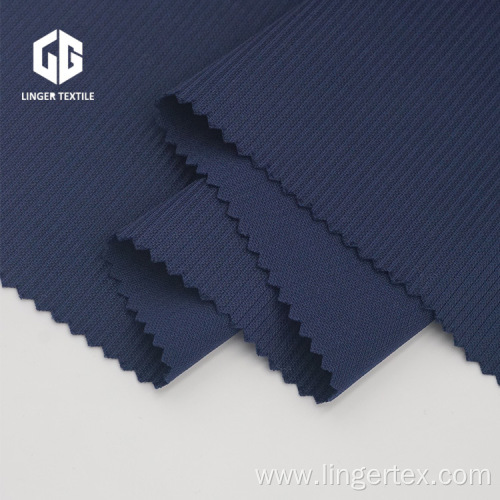 Plain Dyed Stripe Jacquard Interlock Fabric For T-Shirt